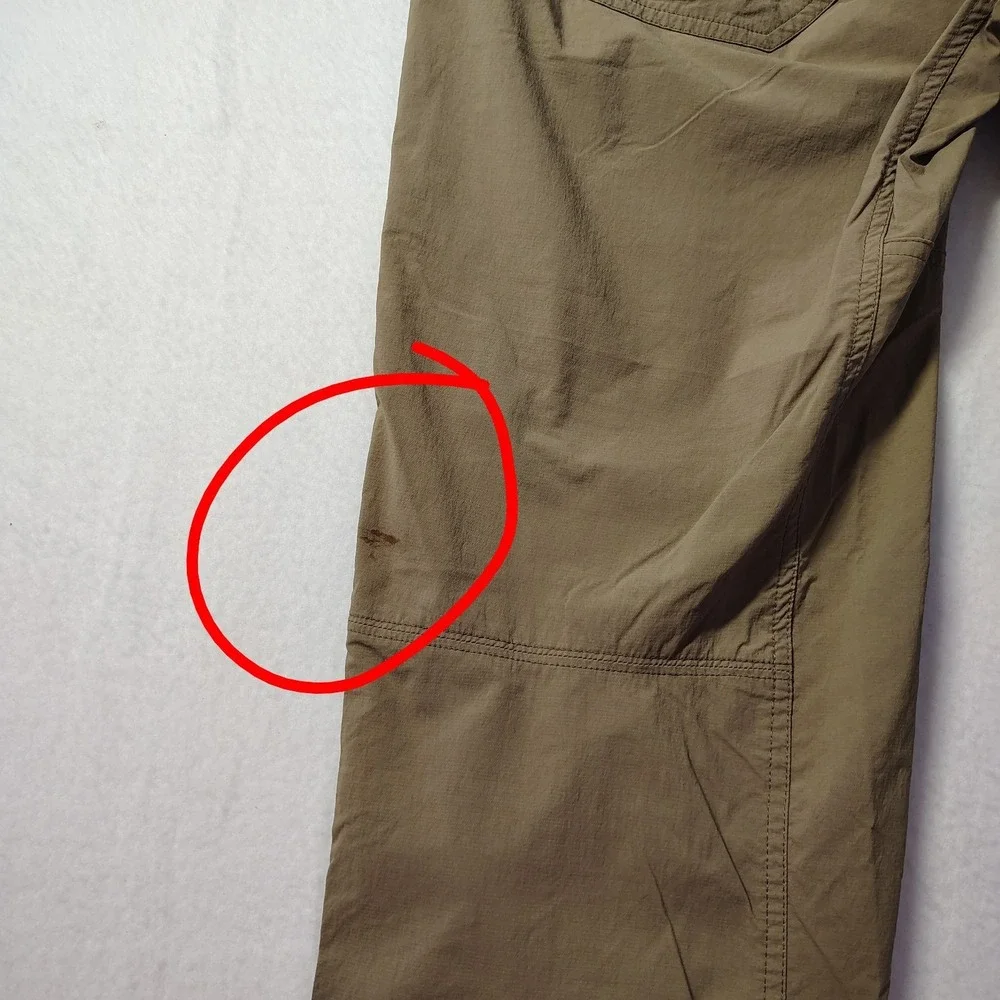 Marmot Men's Nylon Pants size 32x31 Tan Zipper Tech‎ Pocket Stretch Trail Hiking
